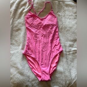 Aerie pink strappy Bathing suit. medium LONG